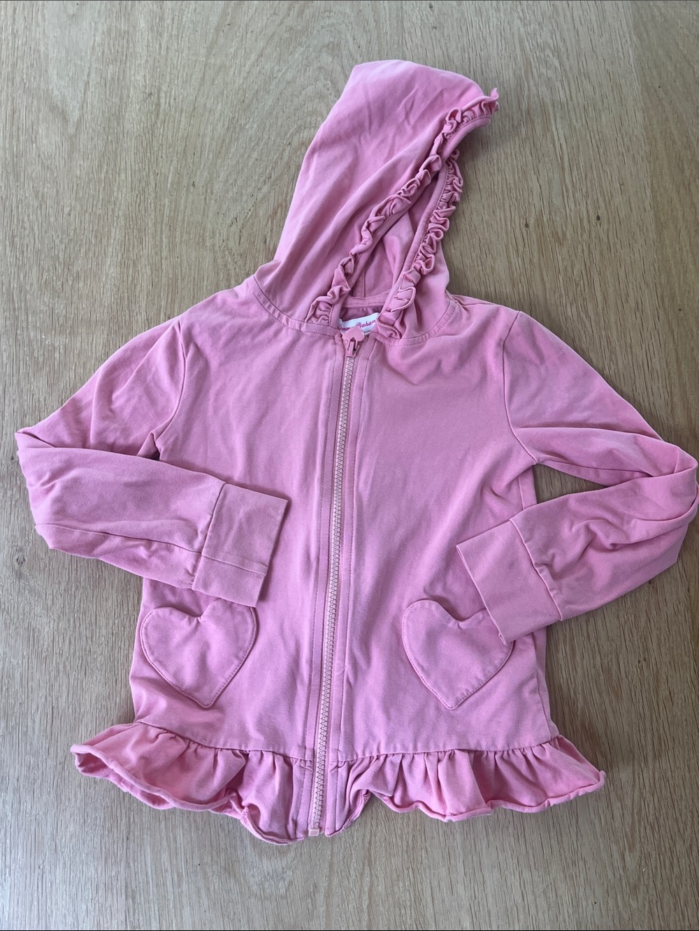Tommy Bahama Pink Girls' Ruffle Hoodie Jacket